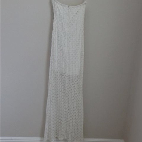 Cute White Strapless Bodycon Maxi Dress - Picture 2 of 5